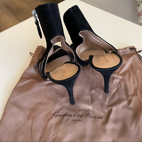 GIANVITO ROSSI Suede Slingback Sandals - Picture 5 of 6